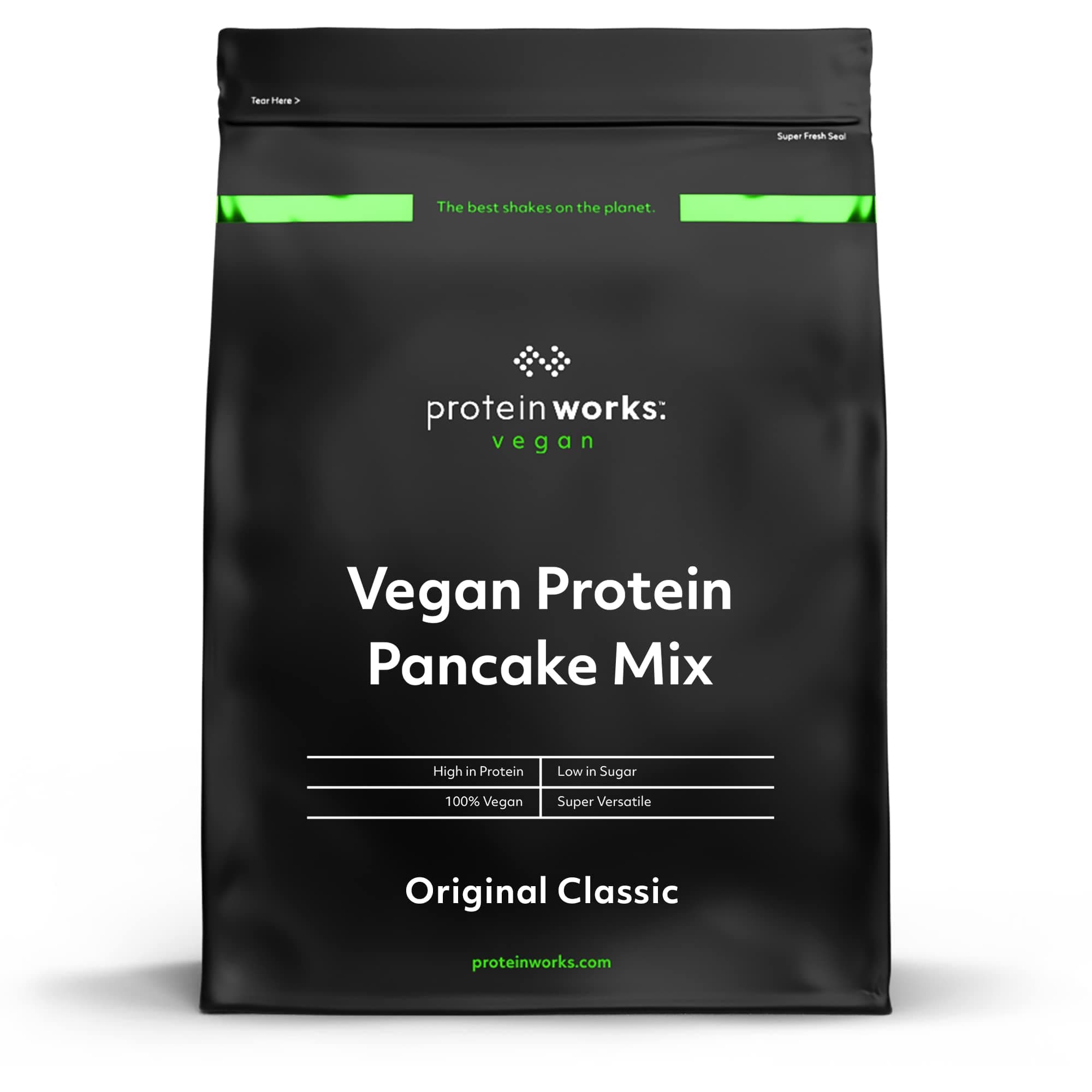 Protein Works Veganer Protein Pancake Mix 🥞 | Wenig Zucker, hoher Proteingehalt, langsam freigesetzte Kohlenhydrate
