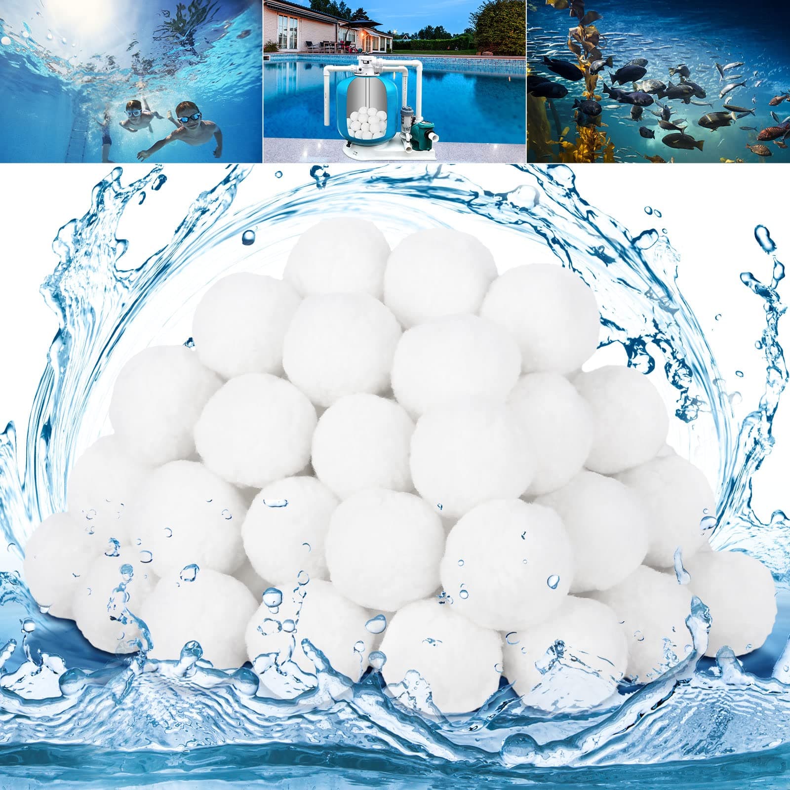 UNIDEAL Filterballs für Sandfilteranlagen - 1600g Filterbälle 🏊‍♂️