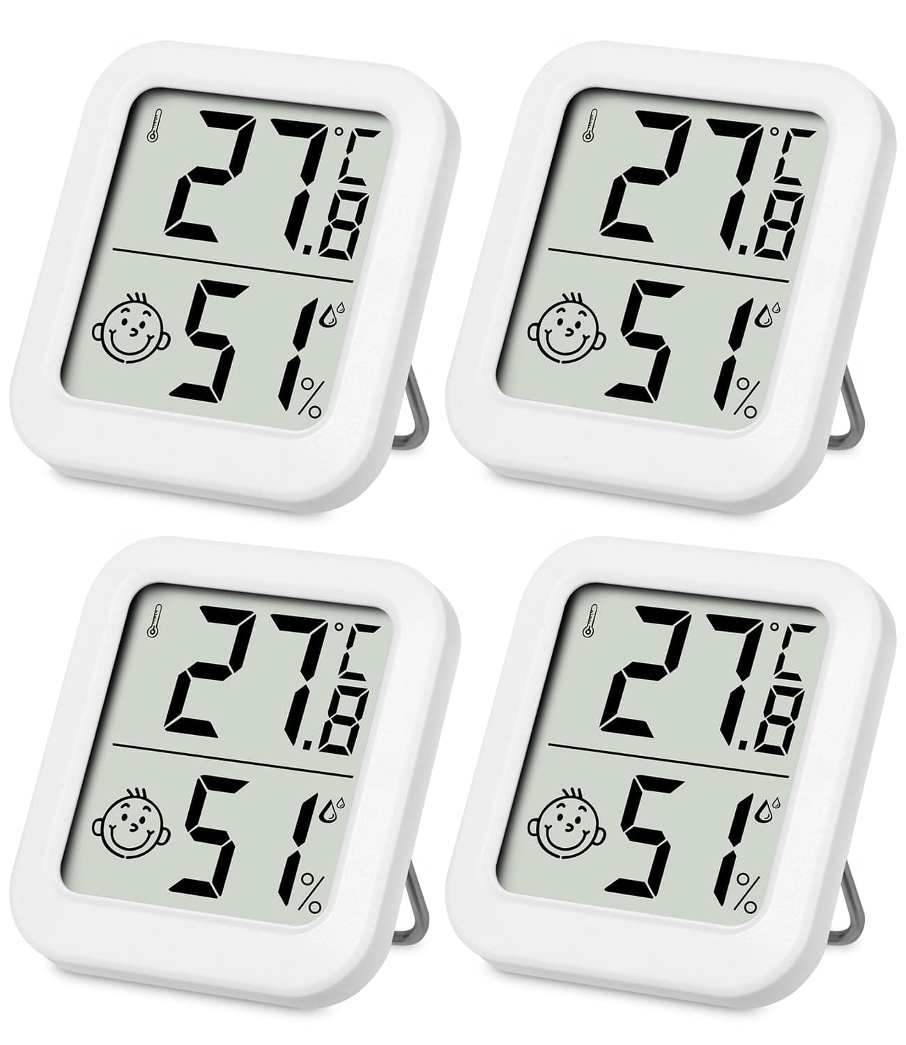 SOBEAU Mini Thermo-Hygrometer Thermometer 4 Stück 🌡️🏠