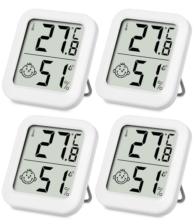 SOBEAU Mini Thermo-Hygrometer Thermometer 4 Stück 🌡️🏠