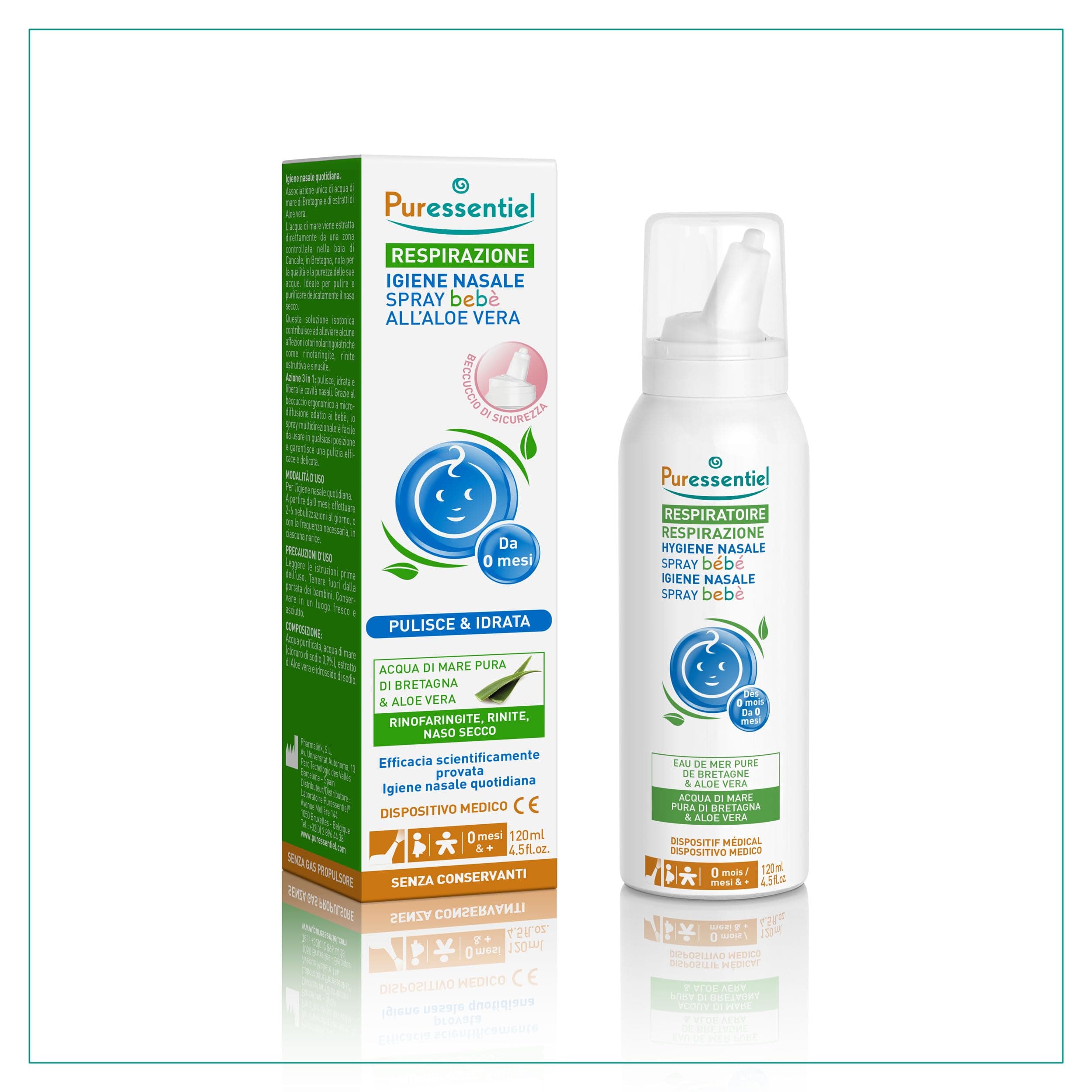 Puressentiel Atemwege - Nasenhygiene Baby Spray 🌿 Sanfte Reinigung der Nase