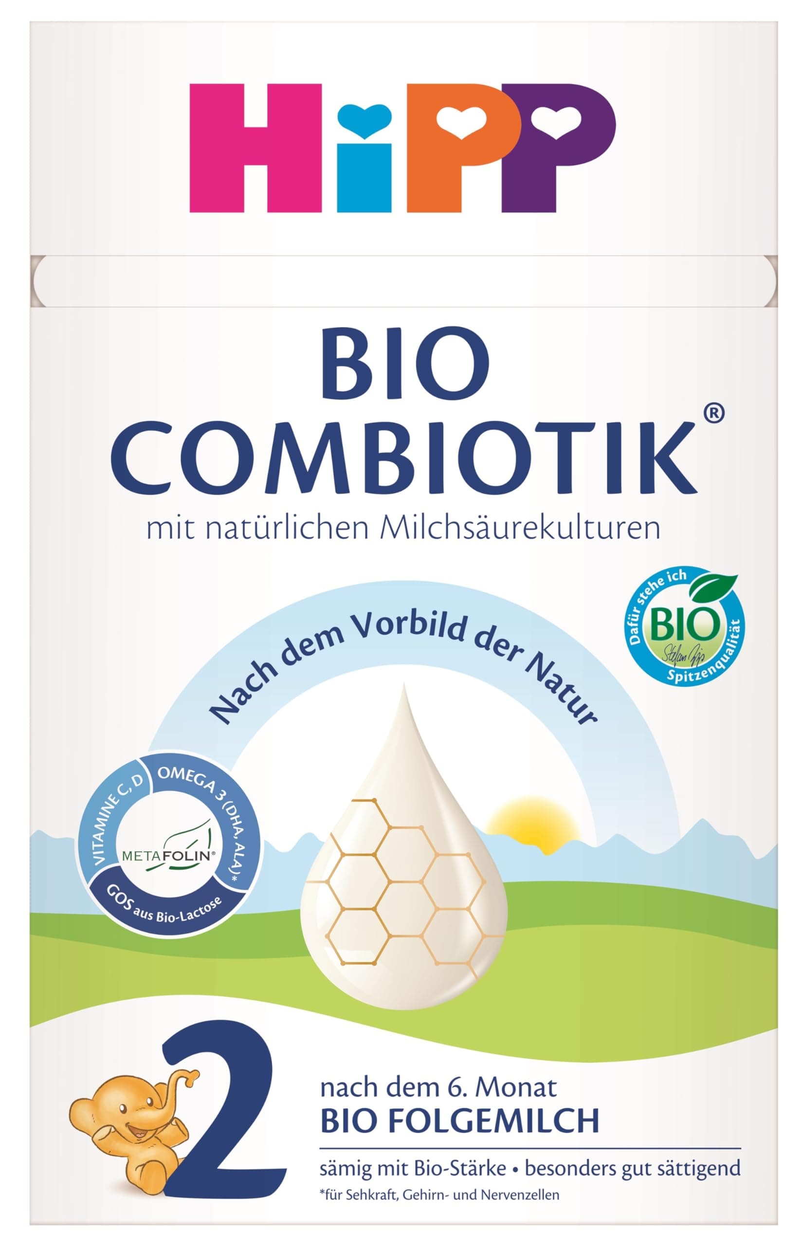 🌿🍼 HiPP 2 Bio Combiotik (4 x 600g) - Folgemilch für Babys ab dem 6. Monat 🍼🌿