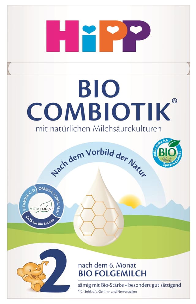 🌿🍼 HiPP 2 Bio Combiotik (4 x 600g) - Folgemilch für Babys ab dem 6. Monat 🍼🌿