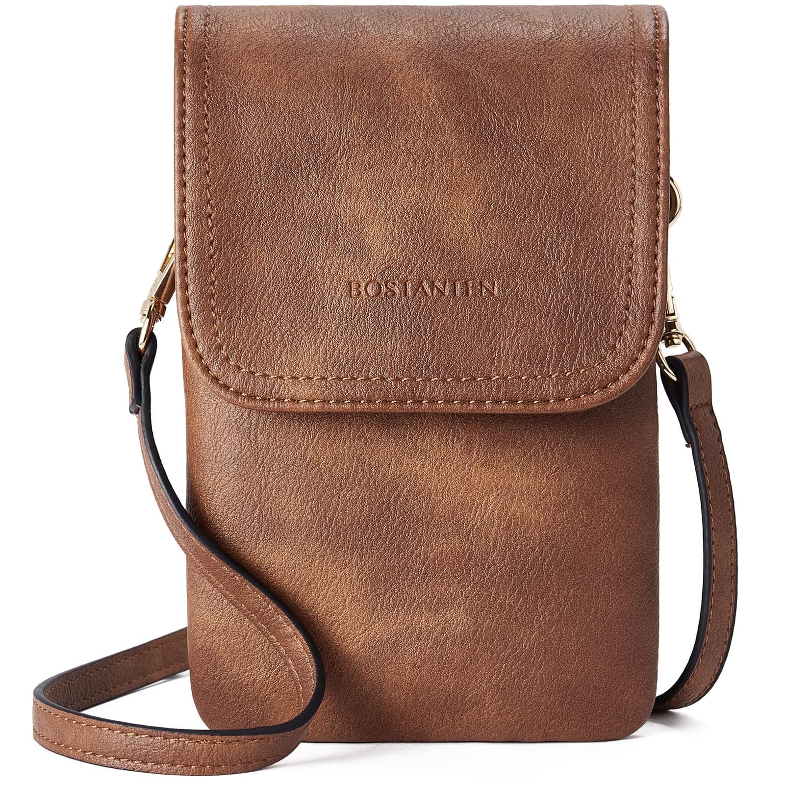 BOSTANTEN Klein Handytasche zum Umhängen 🌟 Designer Braun A-01-braun