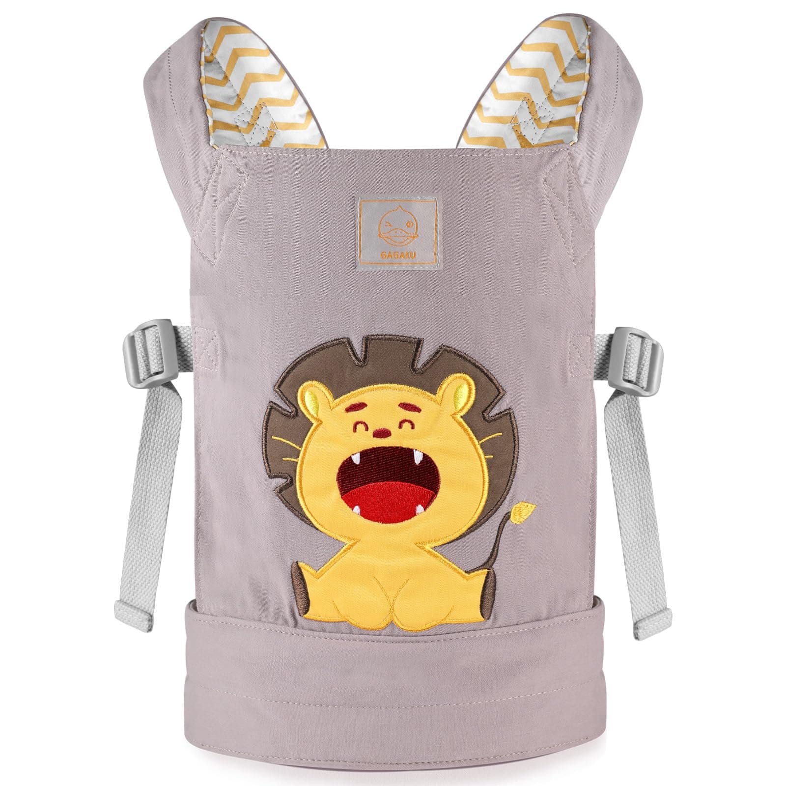 GAGAKU Puppentrage Puppen Kinder Tragetuch Baby Puppenzubehör Puppenwagen Puppen Tragetaschen - Grau Löwe 🦁