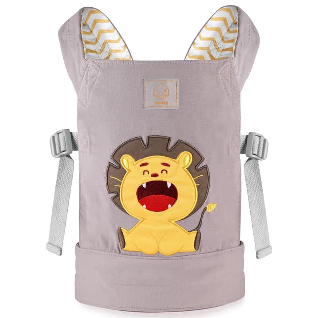 GAGAKU Puppentrage Puppen Kinder Tragetuch Baby Puppenzubehör Puppenwagen Puppen Tragetaschen - Grau Löwe 🦁