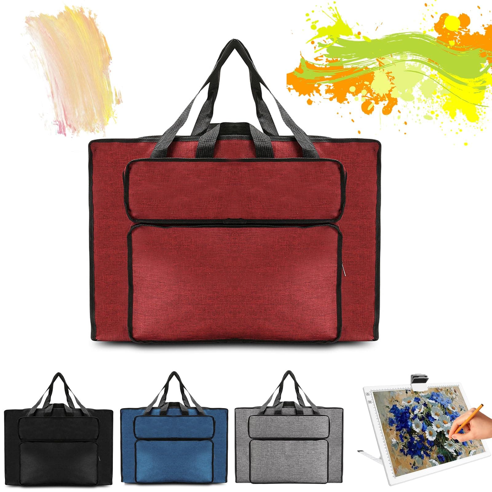 🎨 MeYuxg Zeichentasche A2 - Künstlermappe Handtasche - Wasserdichte Kunsttasche