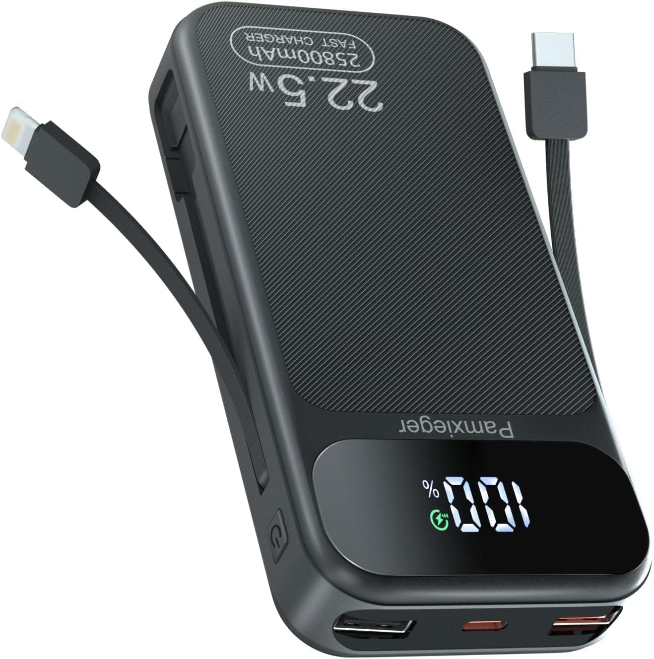 🔋 Power Bank 25800mAh 22,5W Externer Handyakku PD3.0 QC4.0 Schnell Aufladende LCD Display Powerbank