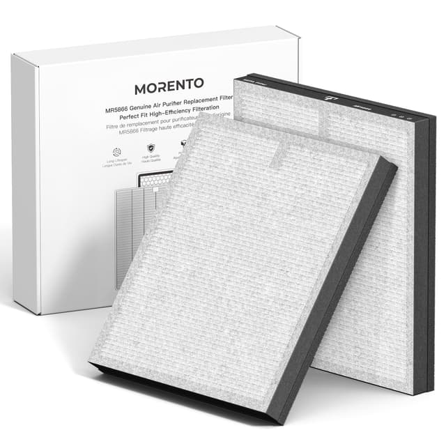 MORENTO Original Luftreiniger Ersatzfilter 2er Pack MR5866 Verbesserter HEPA Filter