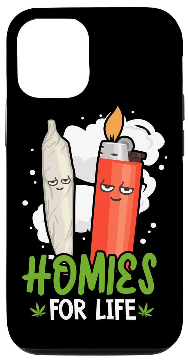 🔥 Hülle für iPhone 12/12 Pro Homies For Life Marihuana Weed Cannabis 420 🌿