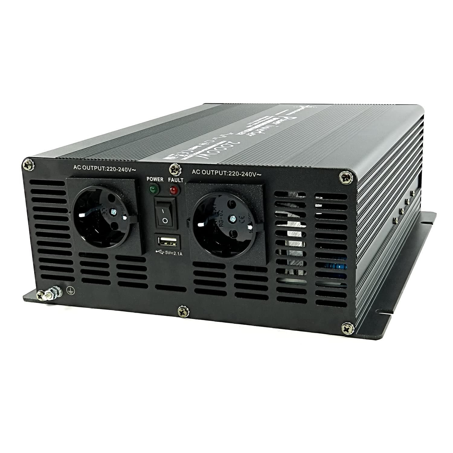 SOLARTRONICS Spannungswandler NM2000 12V 2000 Watt SCHWARZ - 4000 Watt Spitzenleistung 🌞