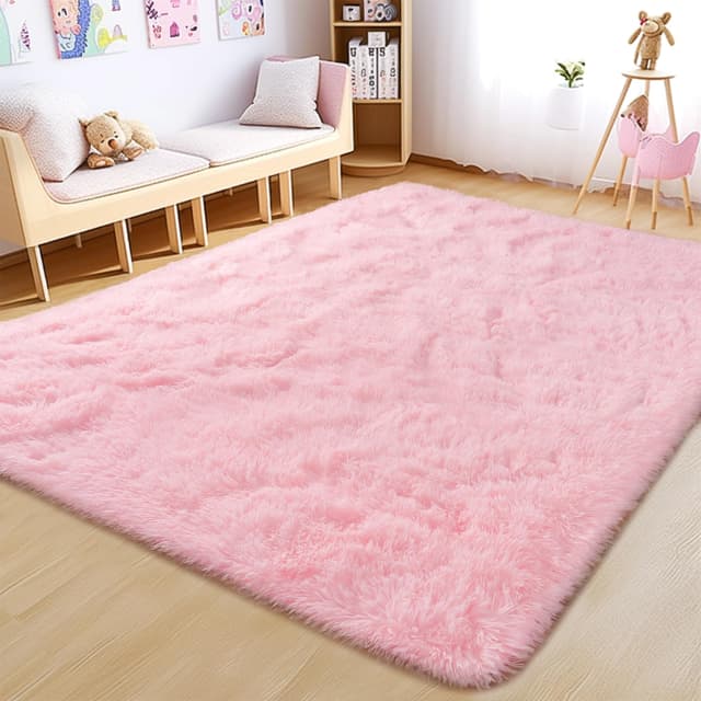 Angebote: BSGIFT Hochflor Teppich 160x230 Rosa 🌟🏠