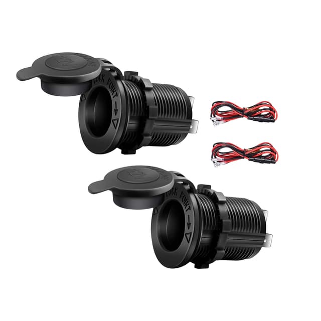 🚤 Wasserdichte 12V Steckdose für Boot Motorrad Auto - 2 Stück