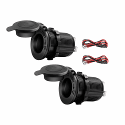 🚤 Wasserdichte 12V Steckdose für Boot Motorrad Auto - 2 Stück Angebot bei HelloDeals