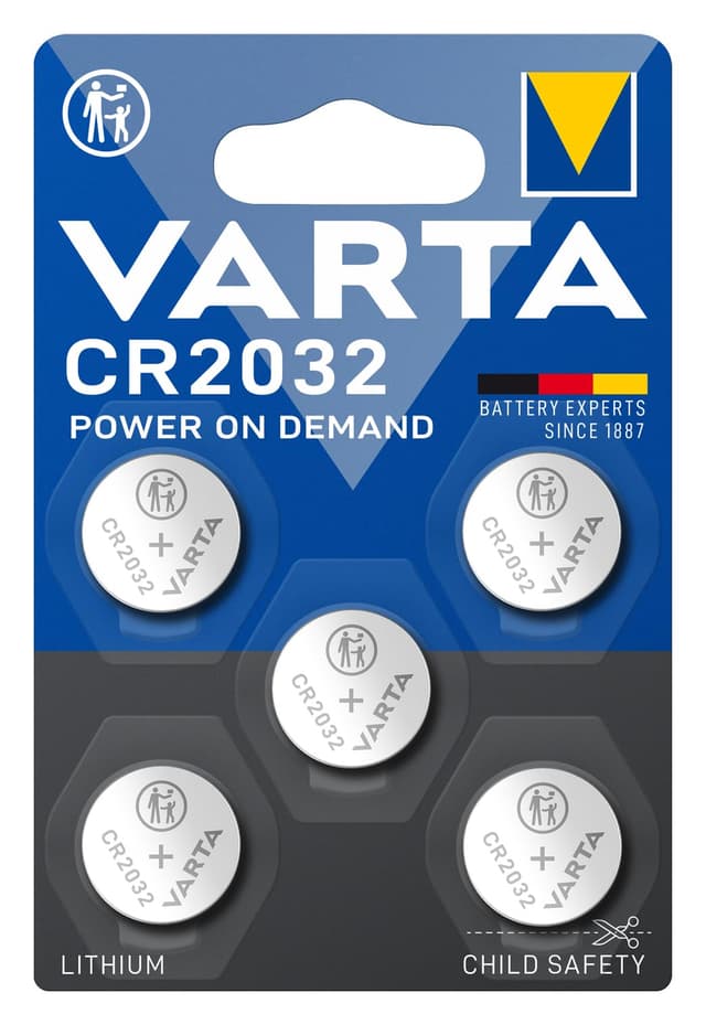 🔋 VARTA Batterien Knopfzellen CR2032, 5 Stück - Power on Demand! 🔋