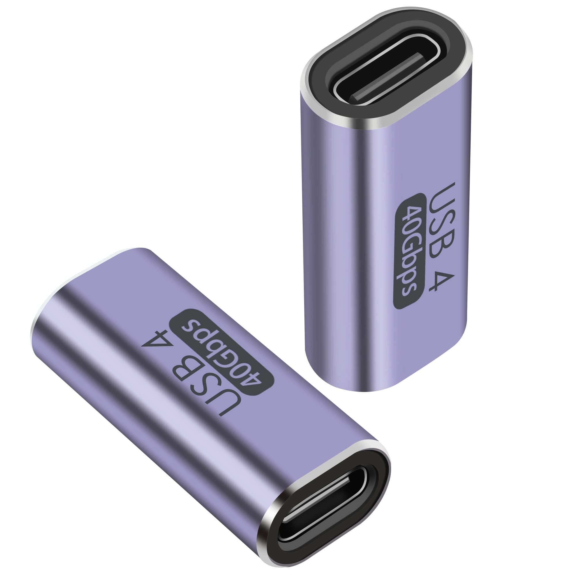 QIANRENON USB C Buchse auf Buchse Kupplung USB 4.0 Typ C Stecker 40 Gbps 100 W Datenübertragung Schnellladung Typ C OTG - 2 Stück