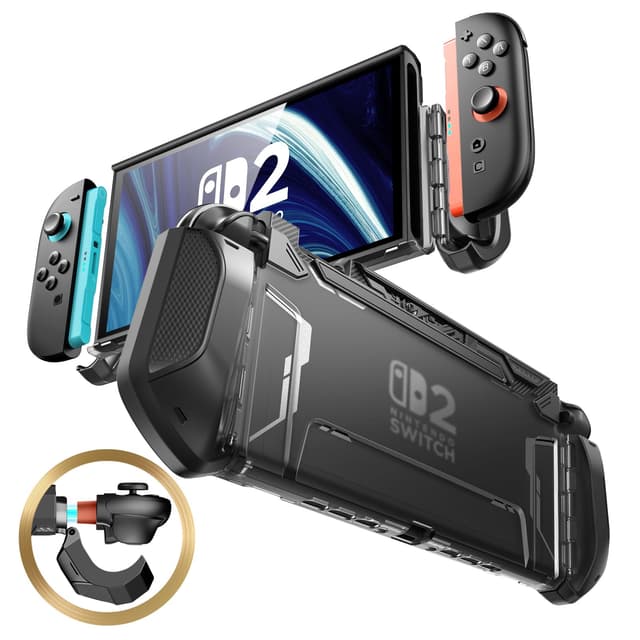 🎮 Mumba Dockable Hülle für Switch 2 2025 - TPU Griff Schutzhülle Tragbar Case Cover 🎮