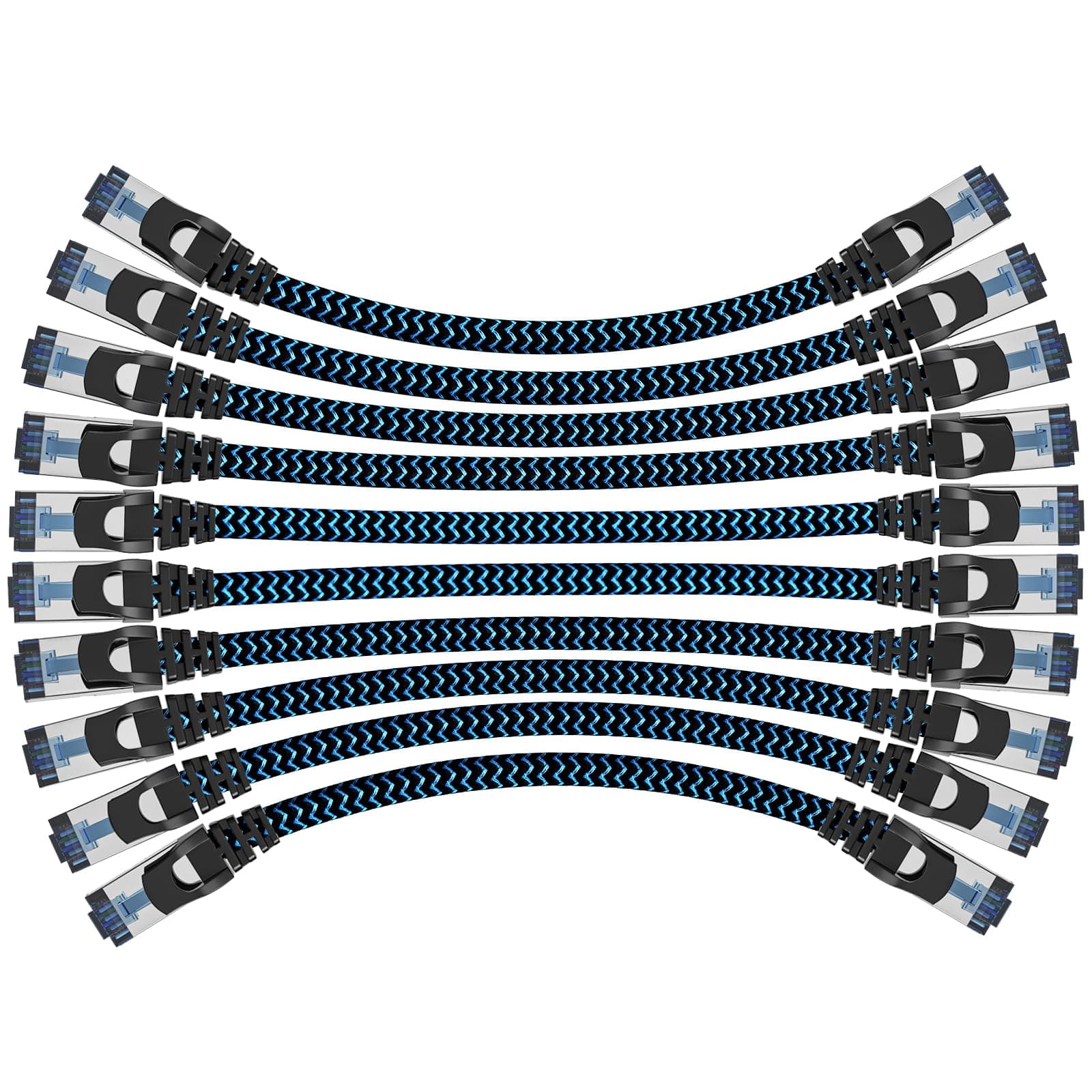 🔥 Angebot! CABNEER 10 Stück 10x 0,5m LAN Kabel Netzwerkkabel CAT8 Ethernet Kabel