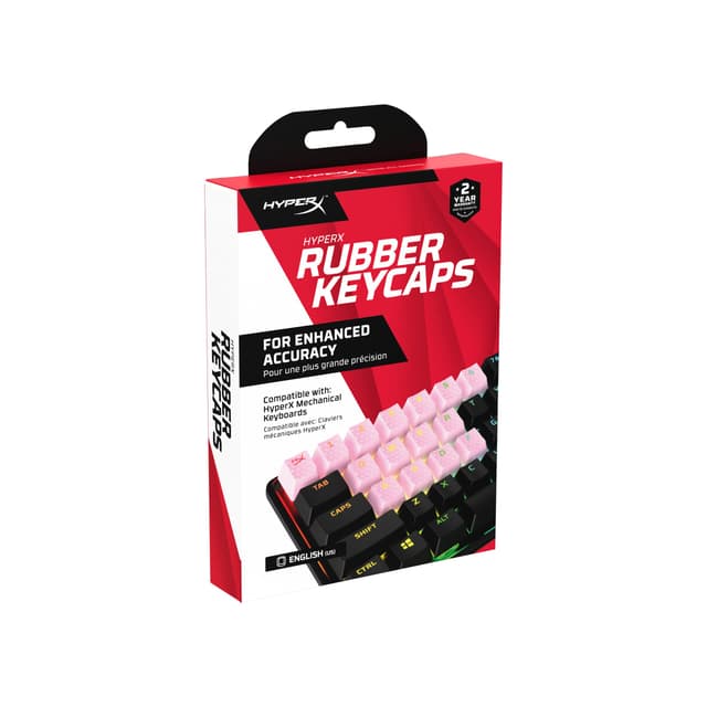 HyperX Rubber Keycaps - Gaming Accessory Kit 19 Keys English (US) Layout Pink Gummitastenkappen Pink 🎮🔑
