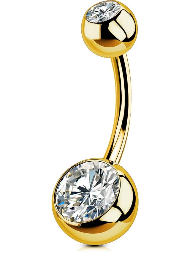 OUFER 14G Bauchnabelpiercing Titan Gold 😍🌟