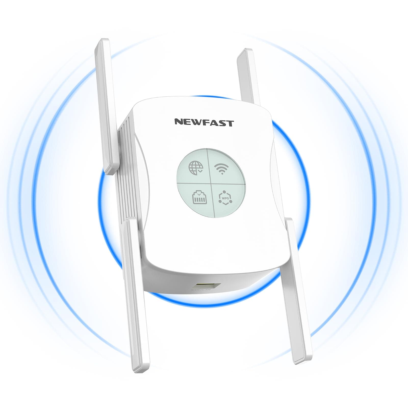 🚀 NEU! NEWFAST WiFi Extender 1800Mbit/s WLAN Verstärker Dualband WLAN Repeater mit 4 Schwenkbare Antenne