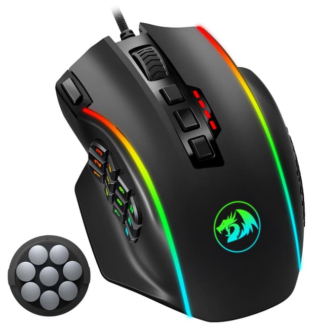 Redragon Optische RGB MMO Maus mit 12 Seitentasten 🎮
