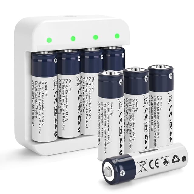 🔋🔋🔌 Wiederaufladbare Lithium-Ionen-AA-Batterien, 8er Pack AA 1,5V 3600mWh - Hohe Kapazität