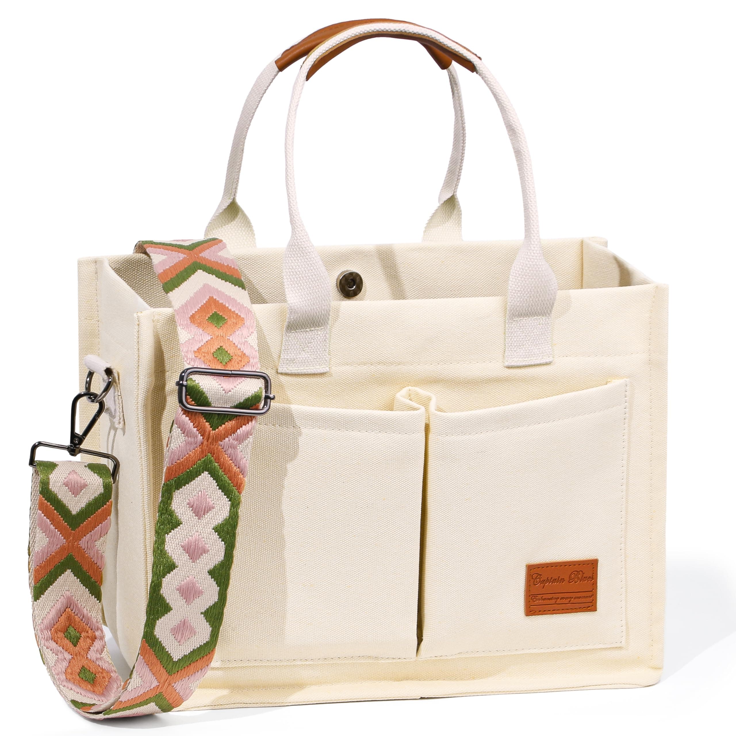 Captain Blues Canvas Tasche Damen - Große Tote Bag für stilvolle Frauen 👜🌸