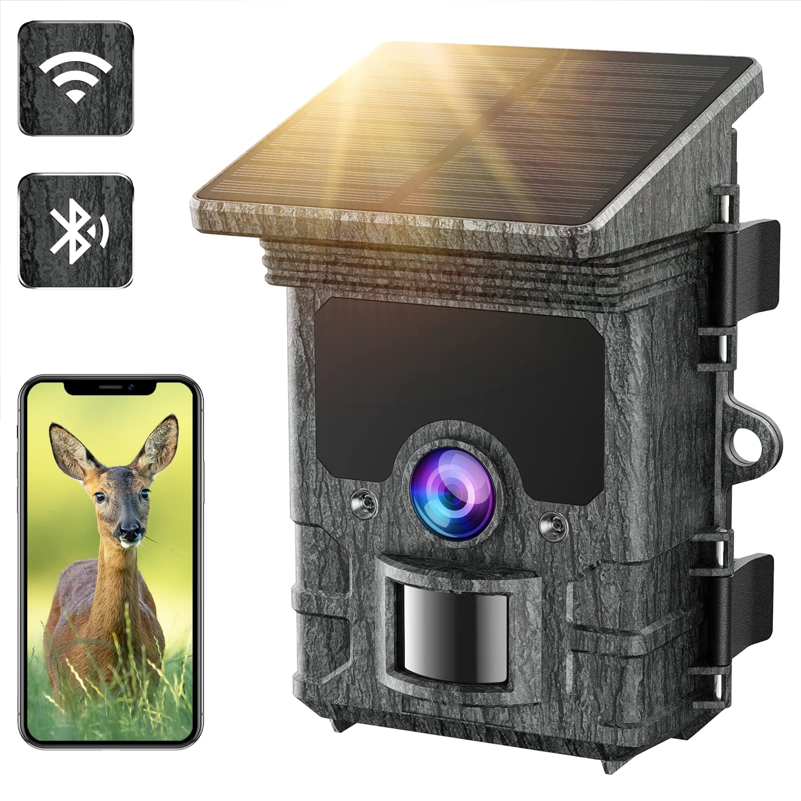 📸 VOOPEAK Wildkamera Solar WLAN - 4K 46MP Bluetooth Wildkamera 🦌