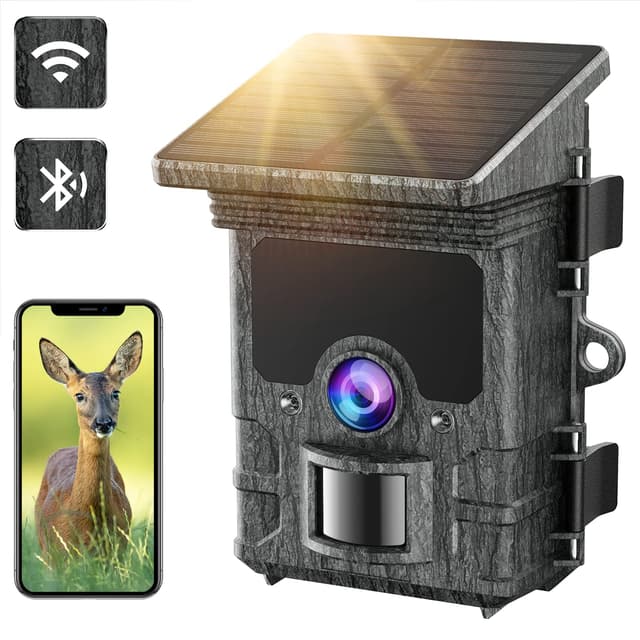 📸 VOOPEAK Wildkamera Solar WLAN - 4K 46MP Bluetooth Wildkamera 🦌