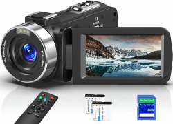 Delmodes 8K 64MP Videokamera Camcorder 18X Digitalzoom IR Nachtsicht Vlogging Kamera Angebot bei HelloDeals