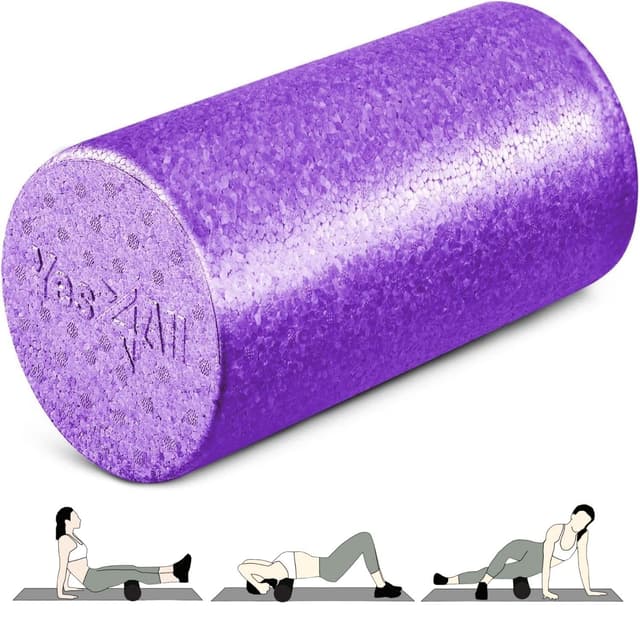 Yes4All Hochdichte Faszienrolle 30/45/60/90 CM Foam Roller 🟣 Vielseitige Längenoptionen & Hohe Gewichtskapazität