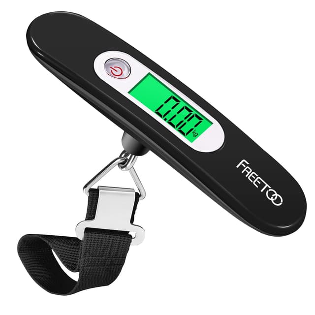 🧳✨ FREETOO Gepäckwaage Tragbare Digitale Kofferwaage LCD-Anzeige mit Hintergrundbeleuchtung 🛫👜
