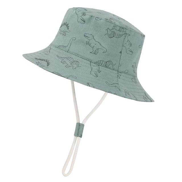 🦕 Durio Baby Sonnenhut mit Dinosaurier 🌞 Kinder Fischerhut für 2-4 Jahre