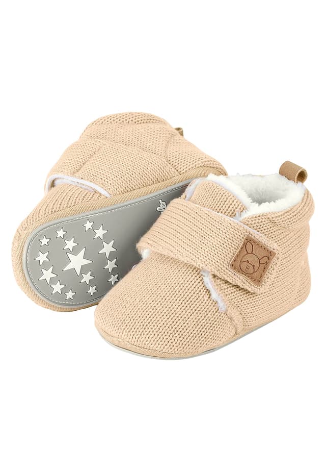 🌟 Sterntaler Unisex Kinder Krabbelschuhe Baby Babykrabbelschuh Strick 20 EU Beige 🌟