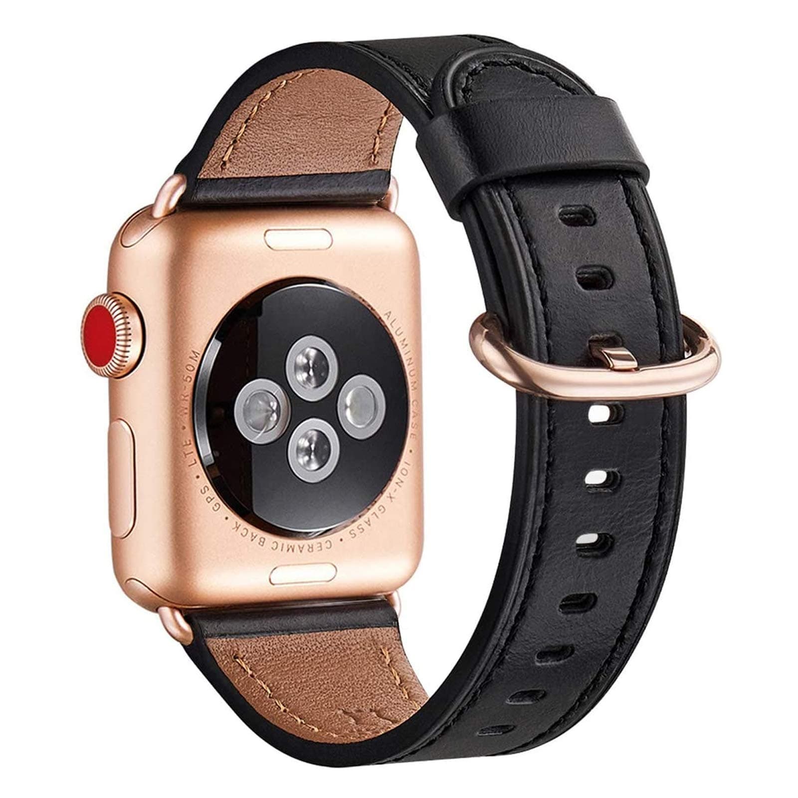 WFEAGL Kompatibles Apple Watch Armband aus echtem Leder