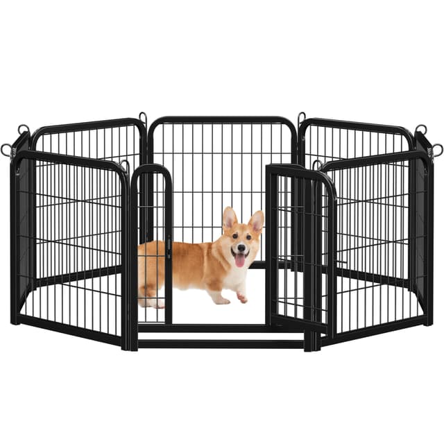 🐶 Yaheetech Welpenlaufstall 60cm hoch - 8-teilig Welpenauslauf 🐾
