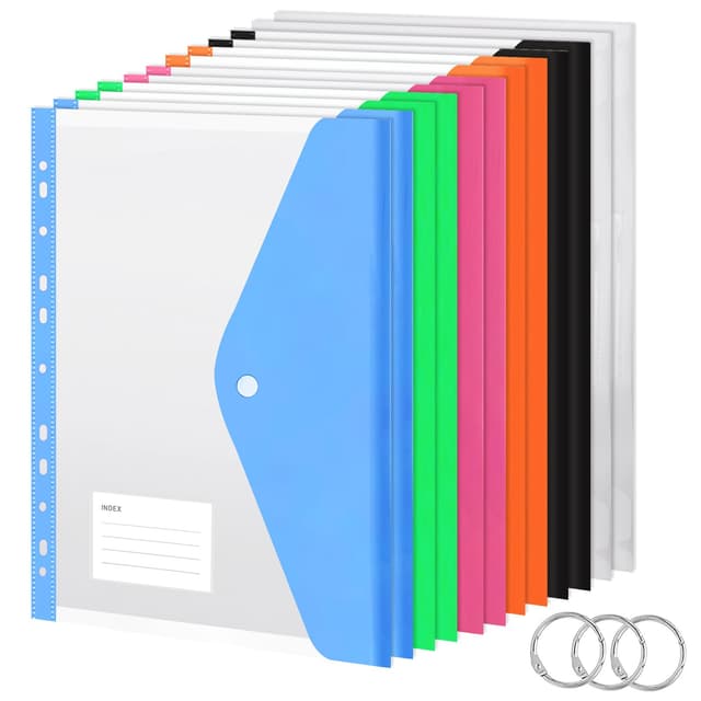 BOENFU Dokumententasche A4 Abheftbar, 12 Stück Dokumentenmappe A4 zum Abheften 🗂️