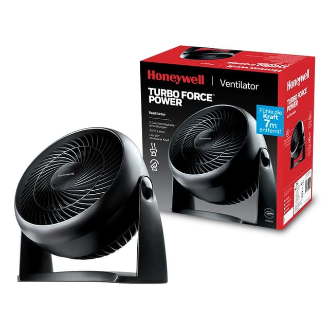 🌬️🌀 Honeywell TurboForce Turbo-Ventilator HT900E Schwarz - Leistungsstark & Leise