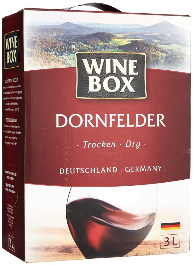 Angebot: 🍷 Wine Box Dornfelder Landwein Rhein trocken Bag-in-Box (1 x 3 l) | 3 l (1er Pack) Dornfelder 3 l (1er Pack) 🍇
