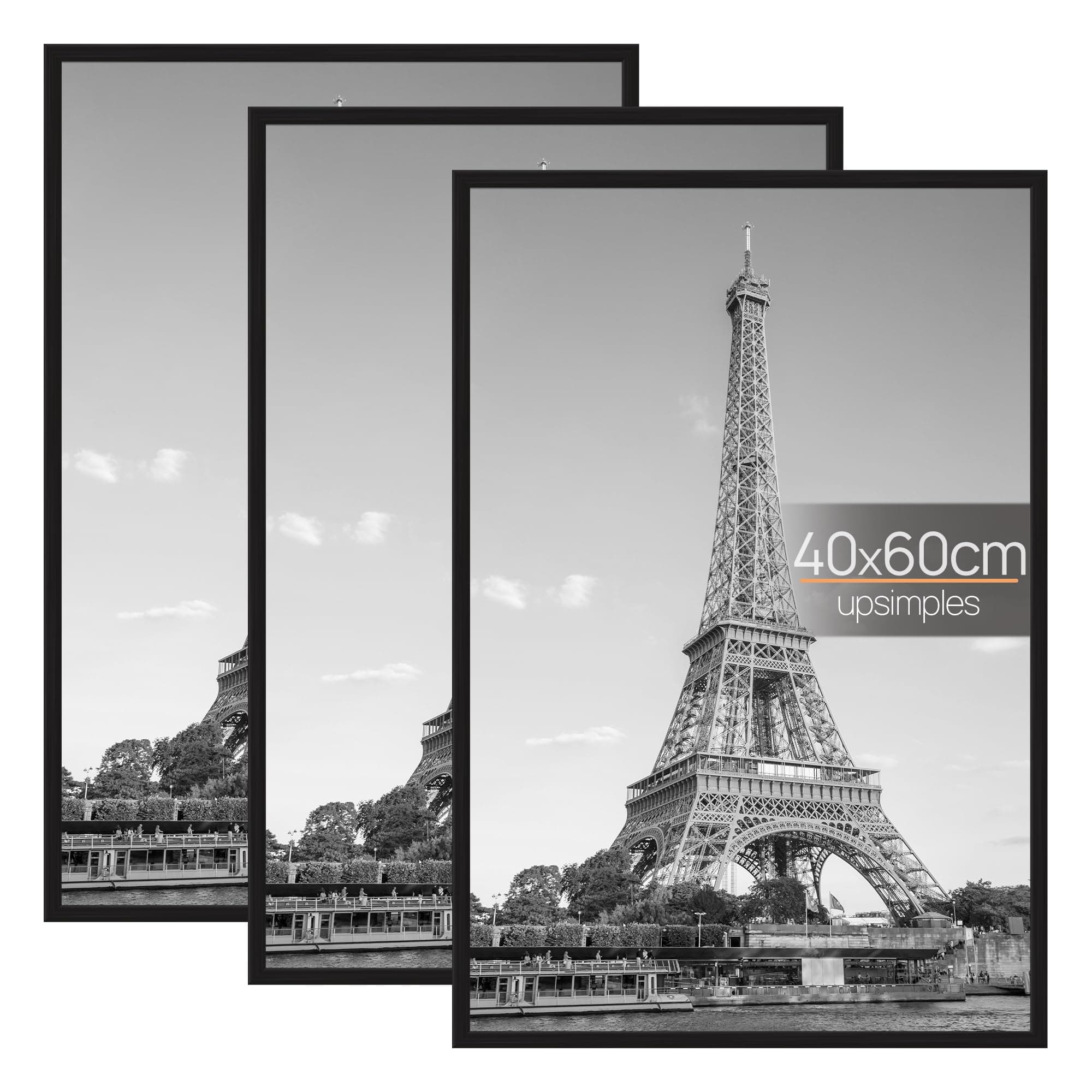 🖼️🎁 Upsimples 3 Pack Bilderrahmen 40x60, 40x60 cm Bilderrahmen Schwarz 🖤 für Fotogalerie