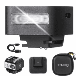 ZΕΝΙΚΟ ZF08 On-Camera-Blitz Schwarz 📸✨ Angebot bei HelloDeals