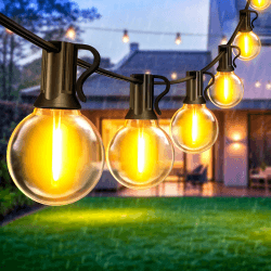 🌟 Lichterkette Außen LED Outdoor Strom - 10m Aussen Beleuchtung Balkon Garten Glühbirnen Pavillon Lichterketten Lights Party Terrasse Draußen Birnen Innen Terrassen Aussenlichterkette Gartenbeleuchtung 10M/33FT 🎉 Angebot bei HelloDeals