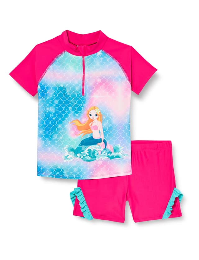 🌞👶 Playshoes Unisex Kinder Uv-Schutz Bade-Set zweiteilig 122-128 Meerjungfrau 🌊