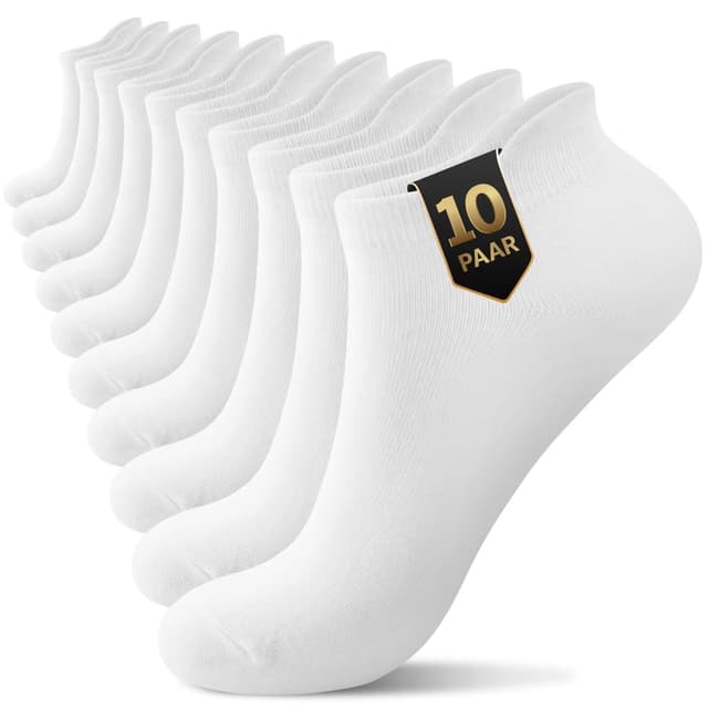 YouShow Sneaker Socken Herren Damen 10 Paar - Bio Baumwolle Kurze Socken 😍🧦