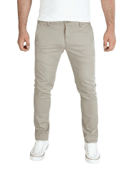 PITTMAN Andrew Herren Chino Hose - Chinohose mit Teil-elastischem Bund in Beige 🌿 Angebot bei HelloDeals