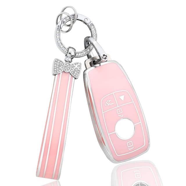 🔑💖 BLINGOOSE Rosa Bling Schlüsselhülle für Mercedes Benz | Autoschlüssel Schutz Zubehör
