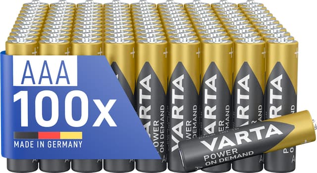VARTA Batterien AAA, 100 Stück, Power on Demand, Alkaline, Made in Germany 🇩🇪