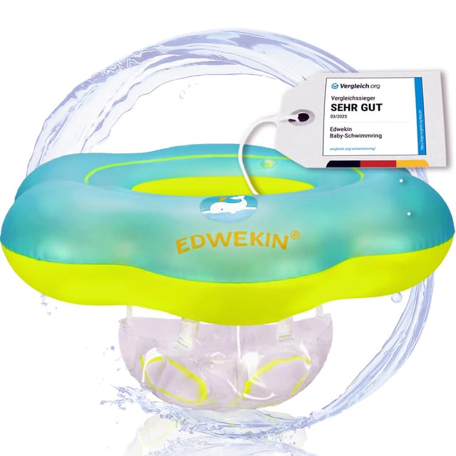 EDWEKIN® Premium Baby Schwimmring - Mitwachsende Schwimmhilfe für Kleinkinder 👶🏊‍♂️