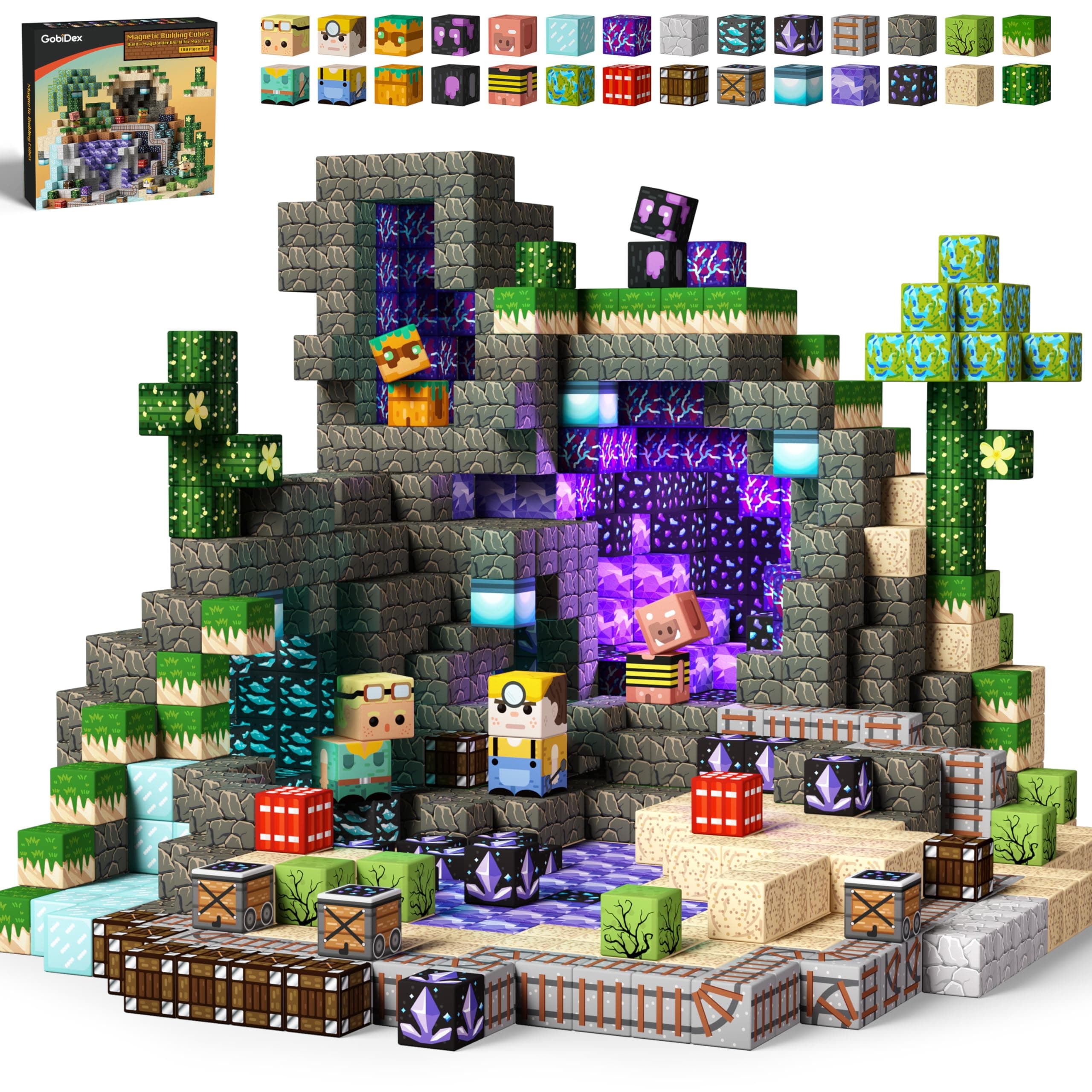 🧩 GobiDex Magnetische Bausteine Blöcke 100 Stück 🎁
